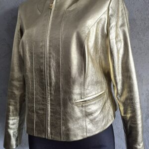 Skórzany żakiet-chanelka LILY GOLD